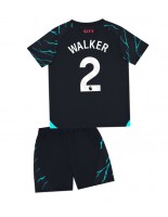 Manchester City Kyle Walker #2 Kolmaspaita Lasten 2023-24 Lyhythihainen (+ shortsit)